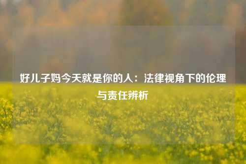 好儿子妈今天就是你的人：法律视角下的伦理与责任辨析