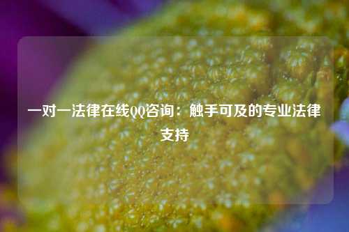 一对一法律在线QQ咨询：触手可及的专业法律支持