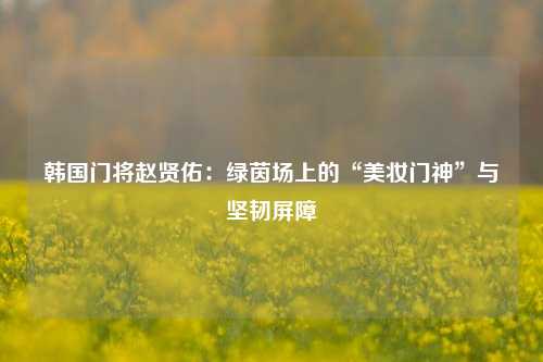 韩国门将赵贤佑：绿茵场上的“美妆门神”与坚韧屏障